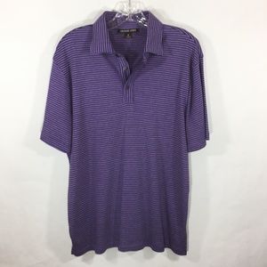 MICHAEL KORS Striped Short Sleeves Polo Shirt M